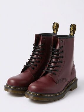 🍒 *NEW* Doc Martens 1460  Cherry Red  SMOOTH LEATHER LACE UP BOOTS 7 W / 8 MENS